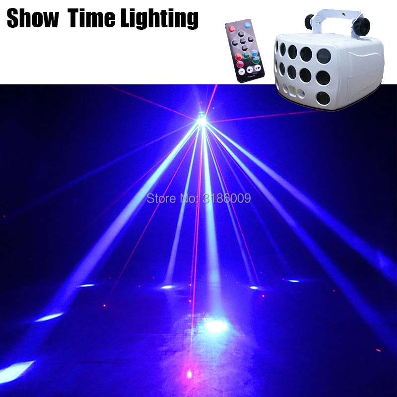 

Remote Control 3 In 1 DJ Led Laser Strobe Disco Colorful Butterfly Light Good Use For Home Party KTV Nightclub Dance Light Show