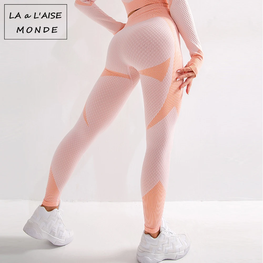 Женские облегающие штаны для фитнеса и йоги с высокой талией быстросохнущая