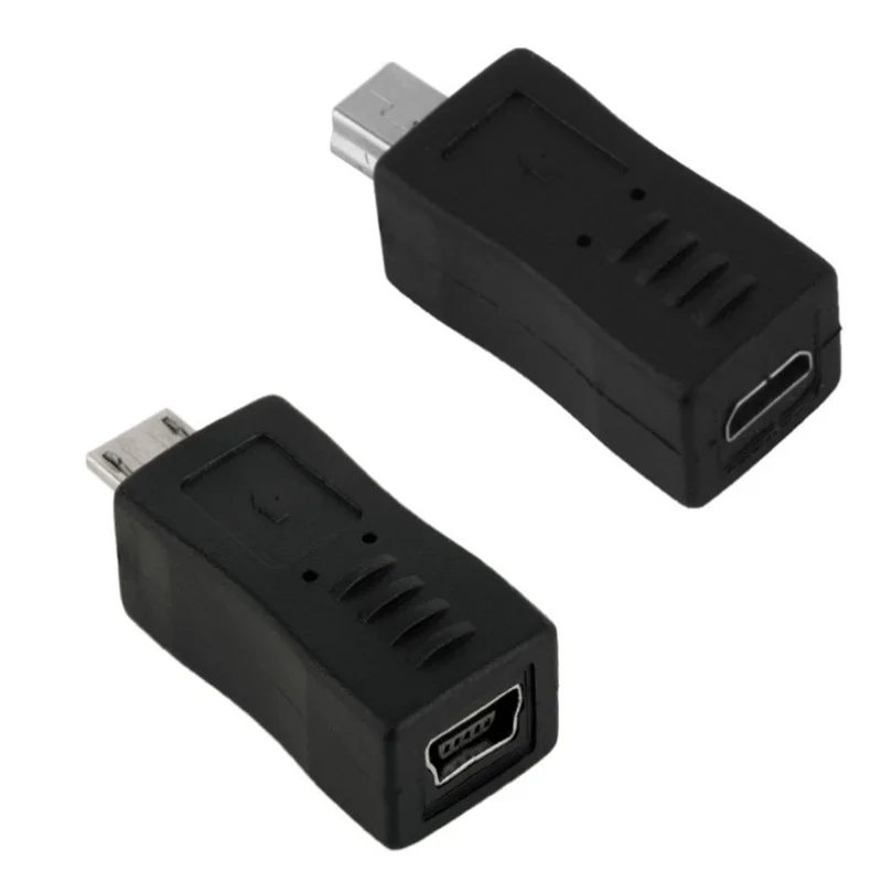 

Черный переходник с Micro USB на Mini USB
