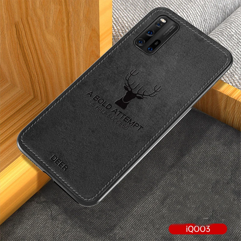 Чехол Vivo iQOO 3 в стиле ретро тканевая текстура мягкий чехол для телефона Z6 Y17 V15 X27 Pro