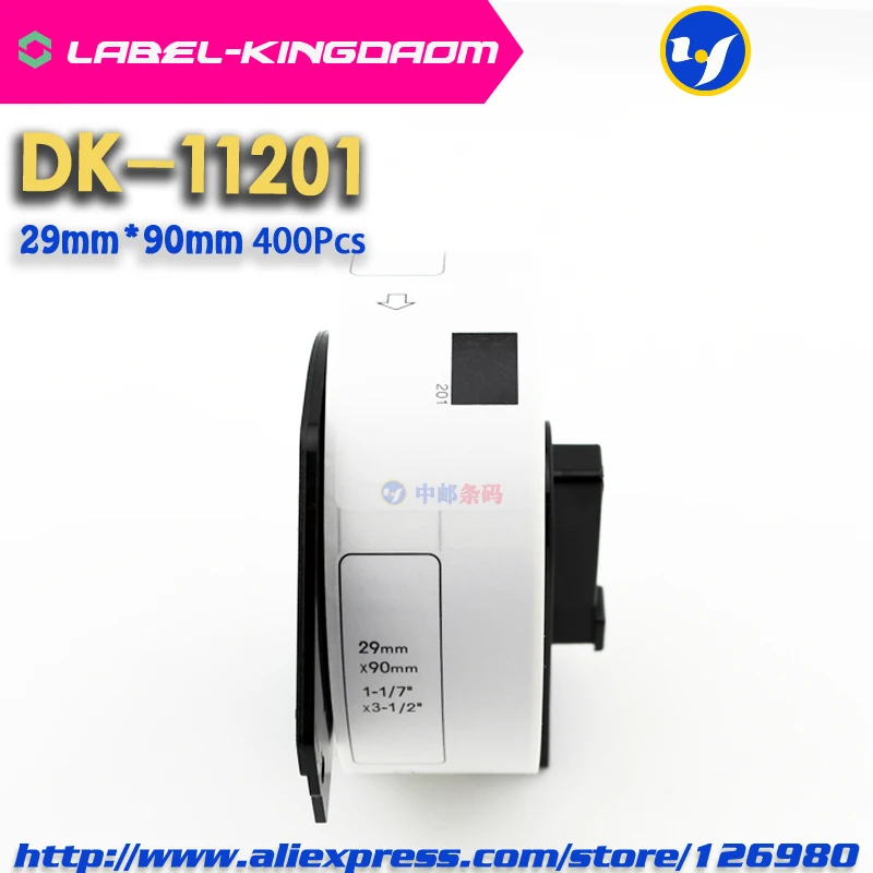 50 рулонов совместимых DK 11201 этикеткой 29 мм * 90 подходит для принтера этикеток Brother