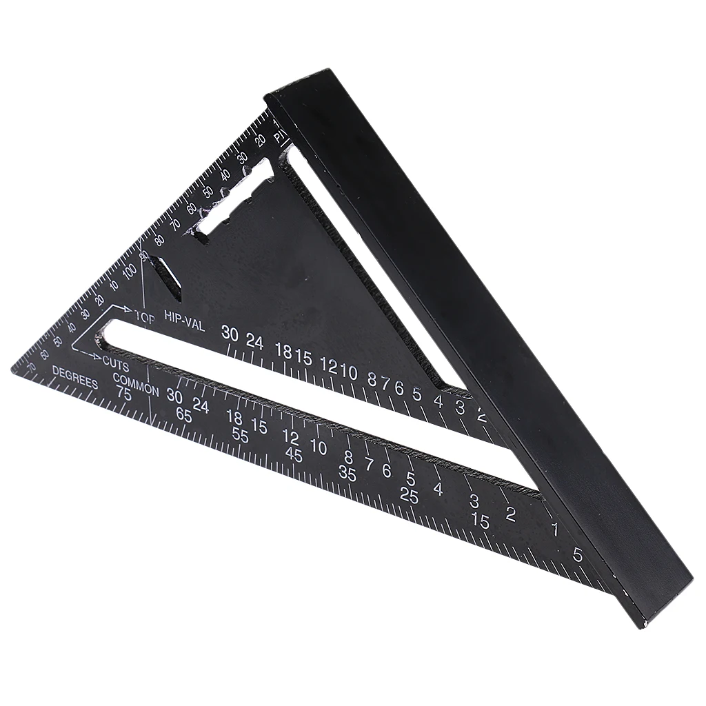

7'' Metric Aluminum Alloy Speed Square Roofing Triangle Angle Protractors