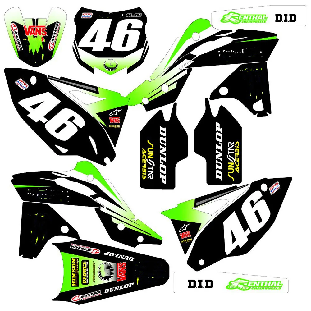 Наклейки для мотокросса с бесплатными именами по номерам на заказ наклейки 3 м