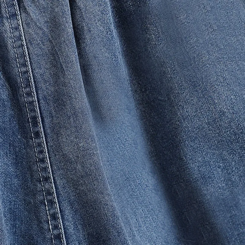 

Women Summer Casual Short Jeans New Arrival 2021 Simple Style Elastic High Waist Female Loose Wide Leg Shorts