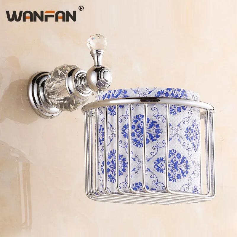 

Держатели для бумаги, латунный золотой кристалл, держатель для туалетной бумаги, рулон, корзина для салфеток, бумажная полка, настенное креп...