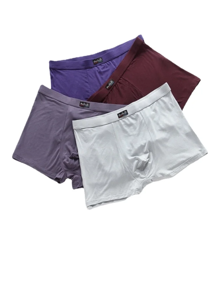 4pcs/lot Bamboo Fiber Men's Boxer Pantie Underpant plus size XXXXL large size shorts breathable underwear  6XL 7XL 8XL9XL