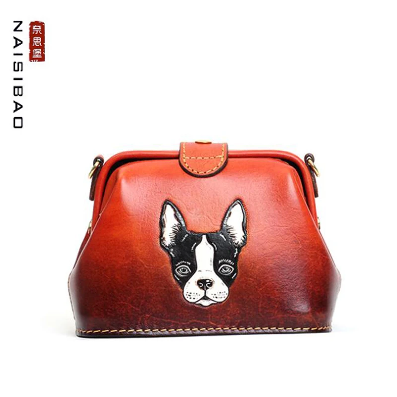 

NAISIBAO Women's bag High Quality Luxury Designer Women's genuine handbag Real Cowhide Leather shoulder bags sac de luxe femme