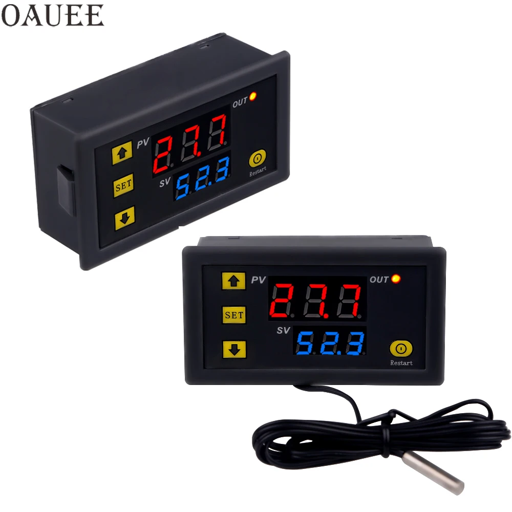 

W3230 Mini Digital Temperature Controller 12V 24V 220V Thermostat Regulator Heating Cooling Control Thermoregulator With Sensor