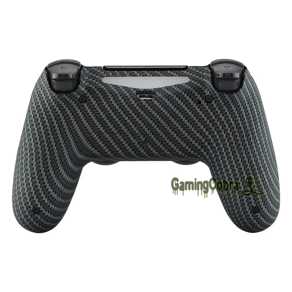Черное серебристое Углеволокно мягкая сенсорная нижняя часть для PS4 Slim Pro контроллер JDM-040 JDM-050 JDM-055