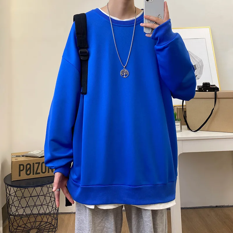

Men's Clothing Spring 2021 New Men's Simple Top Trend Large Size Casual Round Neck Men's Sweatshirt Jacket