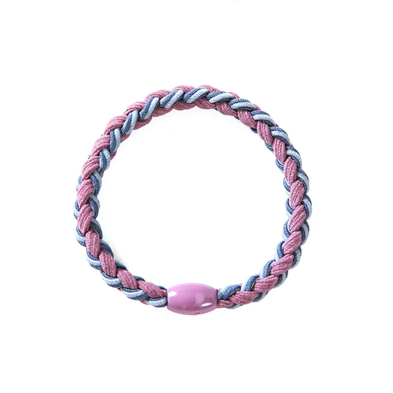 Двухцветная плетеная резинка для волос богемная высокоэластичная резинки