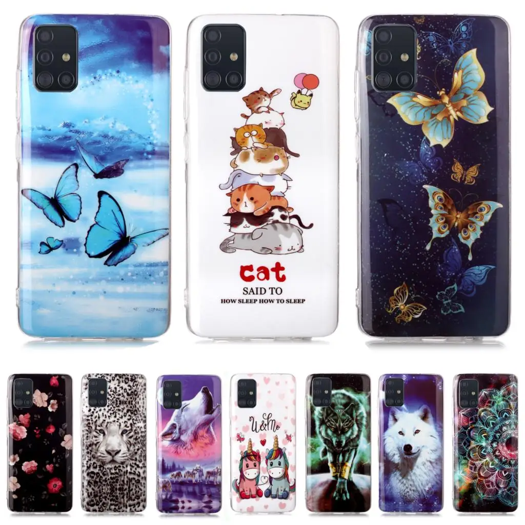 Яркий Чехол для мобильного телефона Samsung A50 аксессуары Iphone Celular Galaxy ajax A50S A30S мягкий
