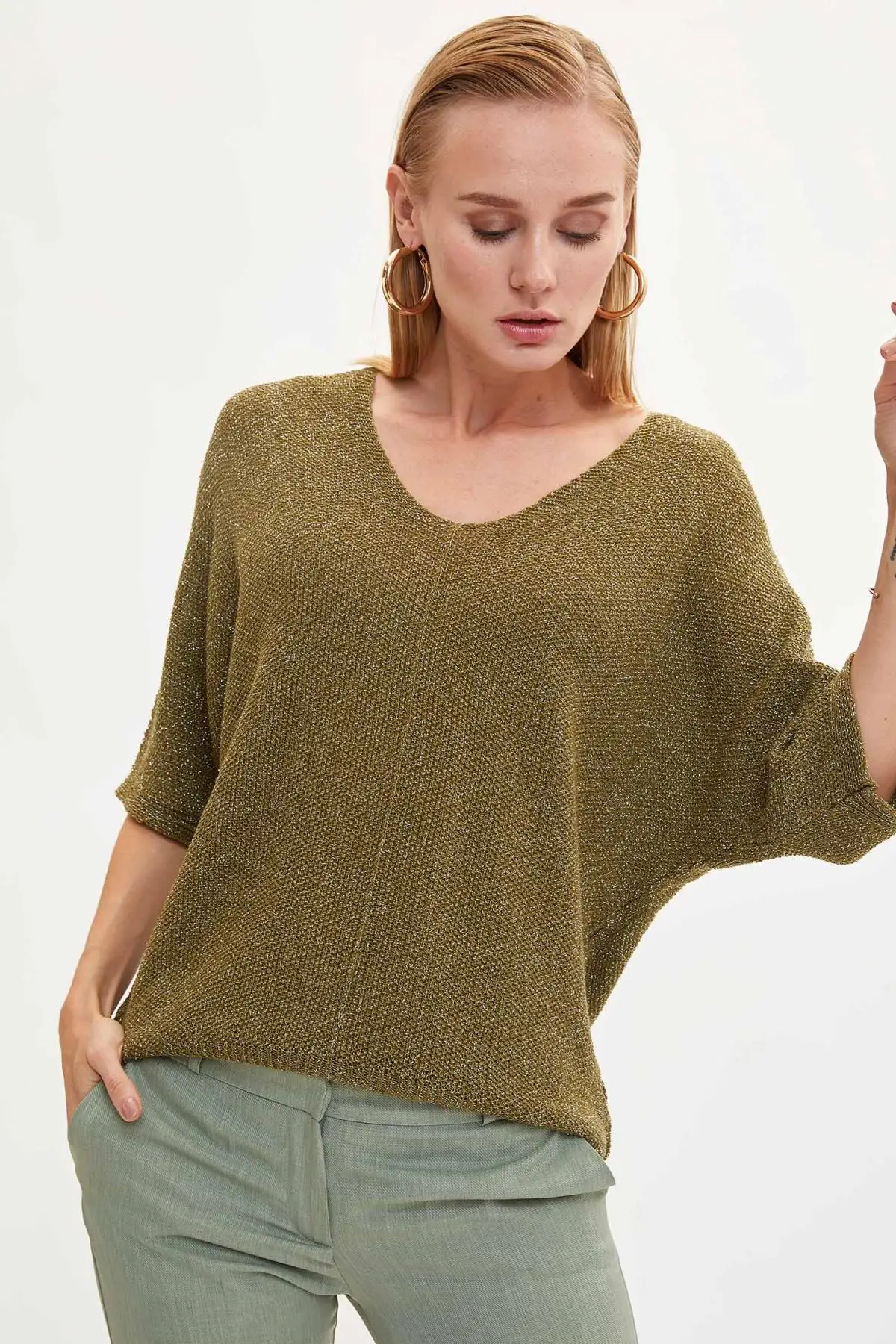 DeFacto Autumn Woman Pullover Tricot Jumper Casual Female Fashion New Season-K6610AZ19AU | Женская одежда