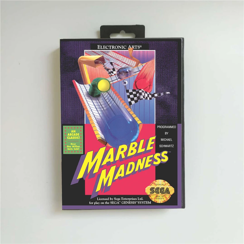 

Игровая приставка Marble Crazy-Крышка США, 16 бит, MD, для Sega Megadrive Genesis
