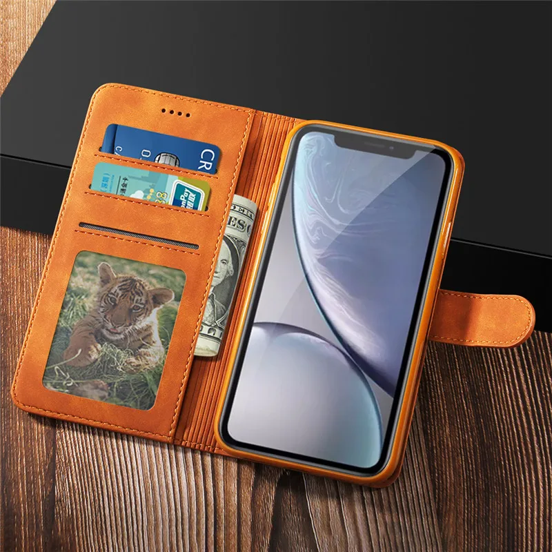 Роскошный кожаный чехол для iPhone XR X XS Max книжка с кошельком и отделением карт 11 Pro 8 7
