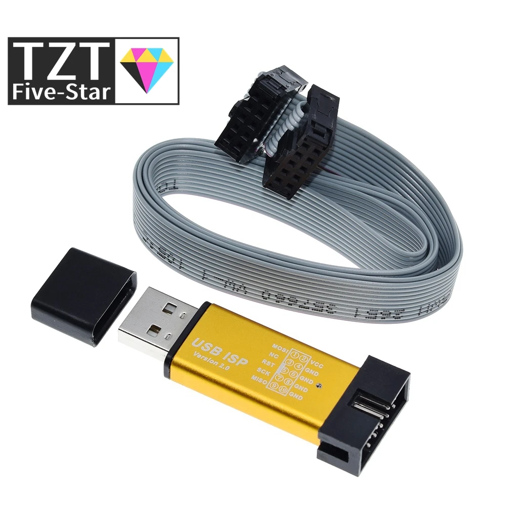 Программатор USBASP USBISP ISP загрузчик для Arduino 51 ATMEL AVR поддержка 64 бит Win7 и 32 Win98 WinMe Win2000