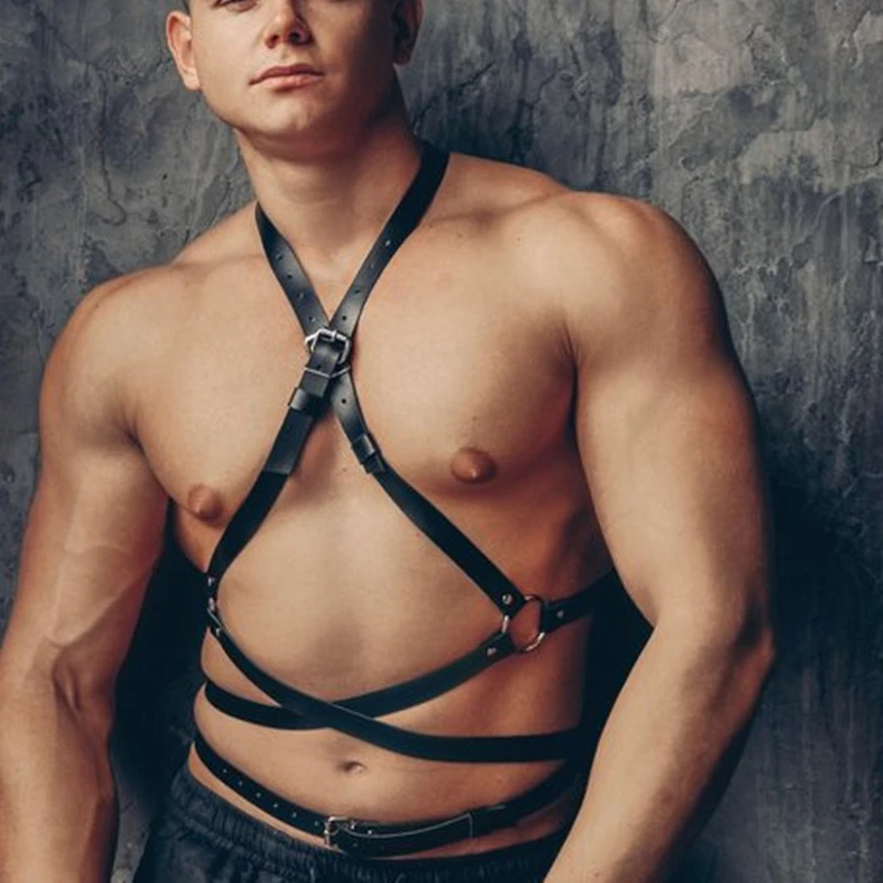 Раб гей Pu кожаный ремень для фетиша Одежда Готическая обувь в стиле панк