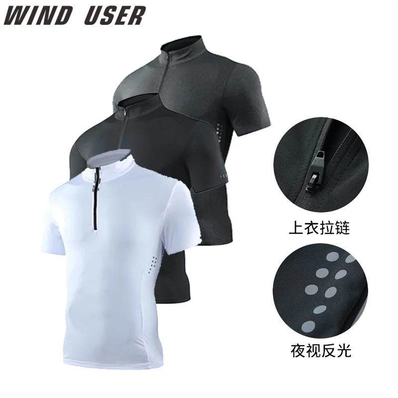 running t-shirt Men Gym Shirts Bodybuilding Workout Top Quick-Drying Compression Tee Man Sports jogging T Shirt
