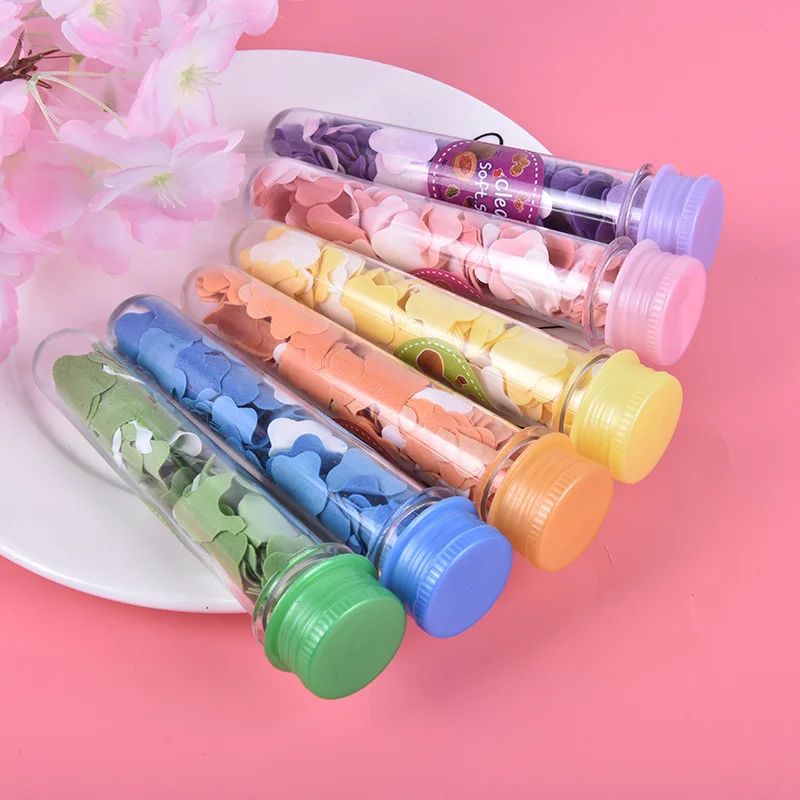 

1pc Portable Mini Soap Tablets Flower Paper Soap Body Hand Washing Bath Test Tube Foaming Slice Travel Accessory