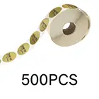 500 шт.рулон, круглые золотые наклейки 