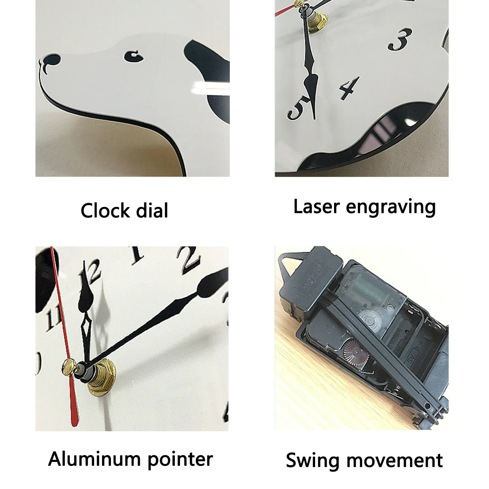 Детские акриловые настенные часы Relogio креативные сделай сам с изображением щенка