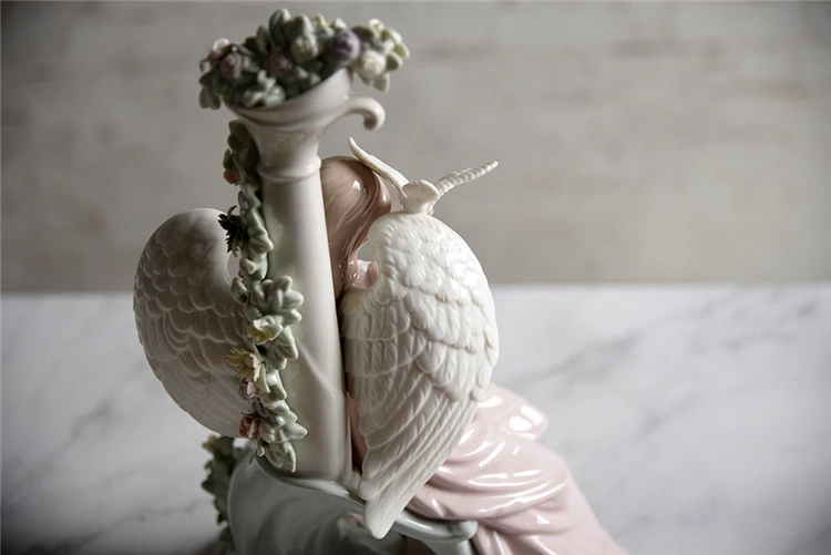 Фарфоровый ангел фигурка ручной работы Керамика Ангел миниатюрный персонажа из