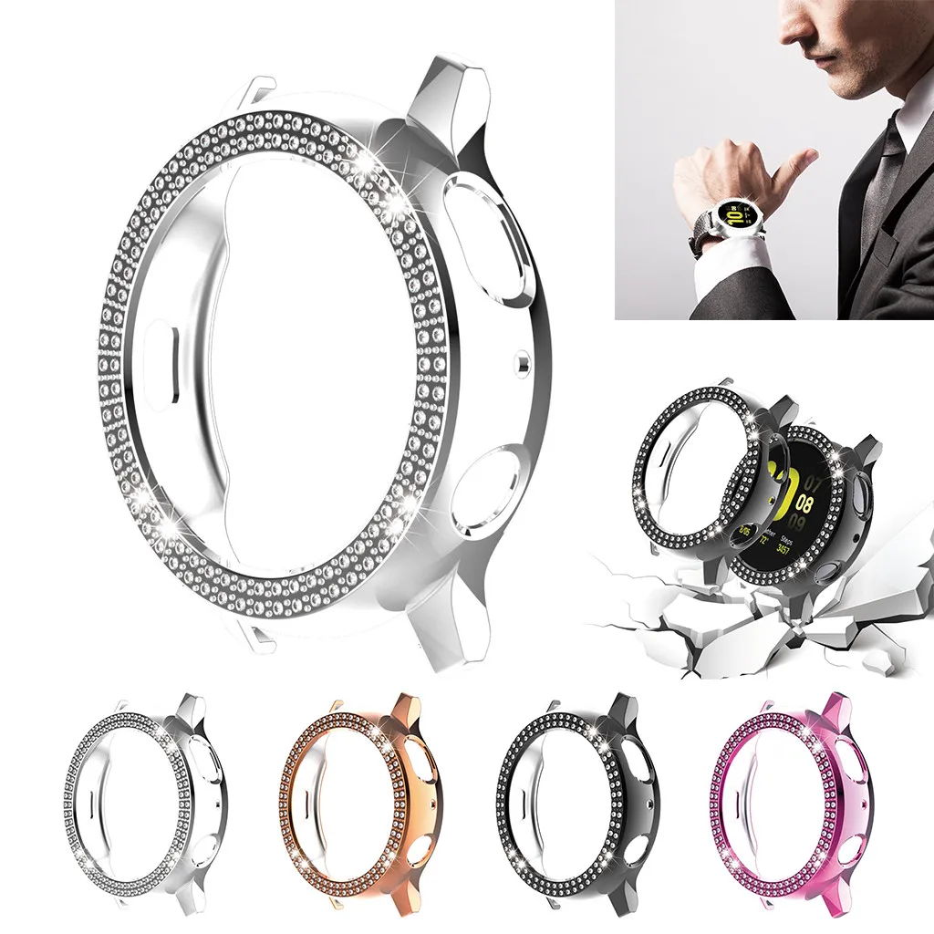 Ультратонкий Роскошный защитный чехол с блестящими кристаллами для Samsung active 2 44