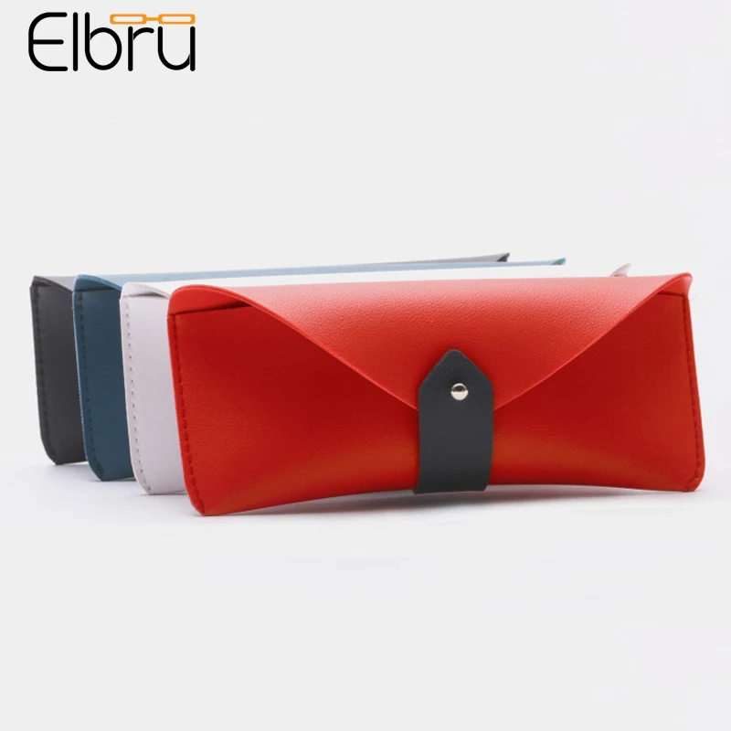 

Elbru 2021 Мода кожаный мешочек для очков для ногтей пряжкой очки коробка высокое качество мягкой упаковке очки чехол для очки для чтения