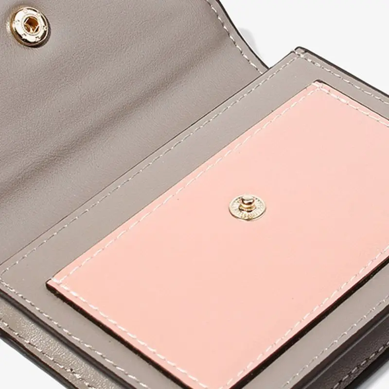 Простой Элегантный женский кошелек из искусственной кожи с застежкой короткий