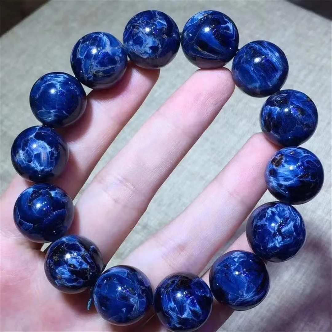 

17mm Top Natural Blue Pietersite Bracelet Jewelry For Women Man Gift Healing Crystal Beads Namibia Energy Gemstone Stretch AAAAA