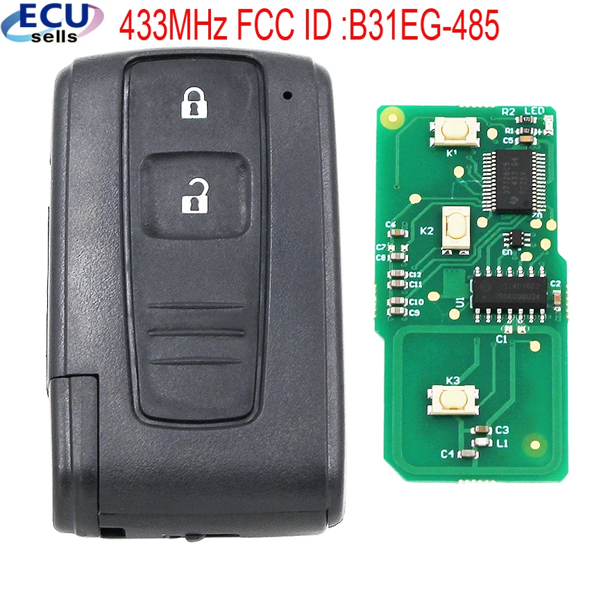 2 кнопки ASK433MHz дистанционный ключ FCC ID :B31EG 485 TOY43 подходит для Toyota Prius|Ключ от авто| |
