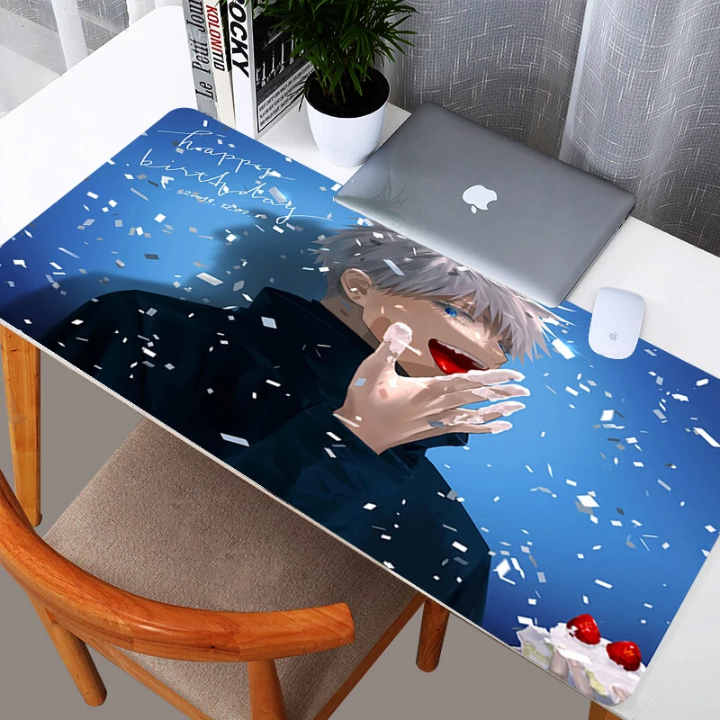 

Anime Jujutsu Kaisen 80x30cm XL Locking Edge Large Gaming Mouse Pad Computer Gamer CS GO Keyboard Mouse Mat Desk Mousepad for PC