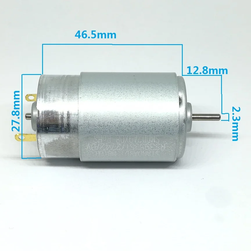 1 шт. RS395-ST Micro DC двигатель 395 3.7-18VDC 13650RPM Высокая скорость для подметающей модели