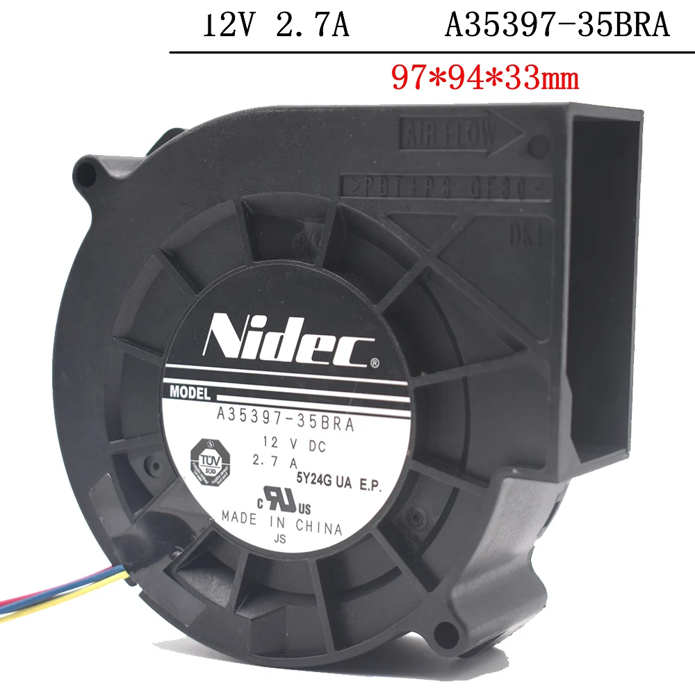 

New Original For Nidec 9733 turbo fan blower fan violence A35397-35BRA 12V 2.7A