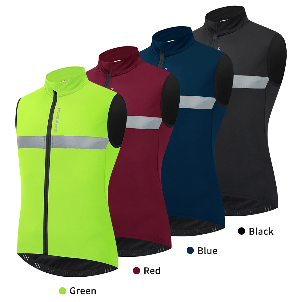 Мужской велосипедный жилет с флисовой подкладкой ветрозащитный светоотражающий