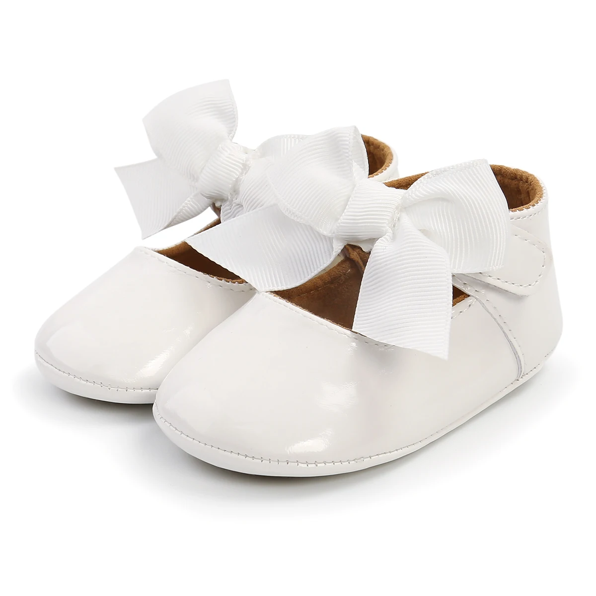 Citgeett Baby Girl Shoes Soft Sole Princess Flats with Cute Bow Non-Slip Infant Crib |