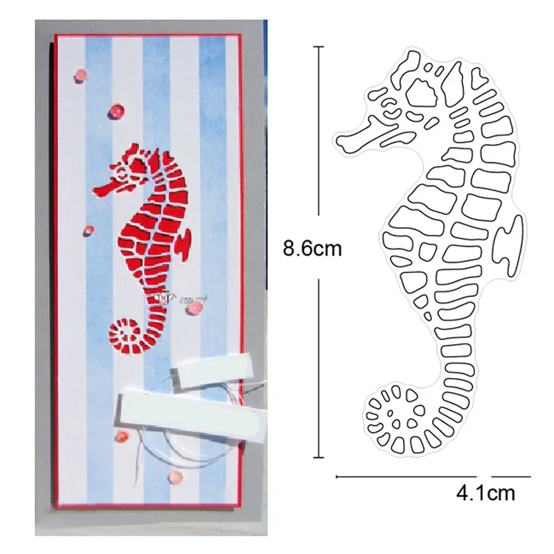 

Craft dies Metal cutting dies cut die Animal Hippocampus decoration Scrapbooking dies knife mould blade punch stencils dies 2021