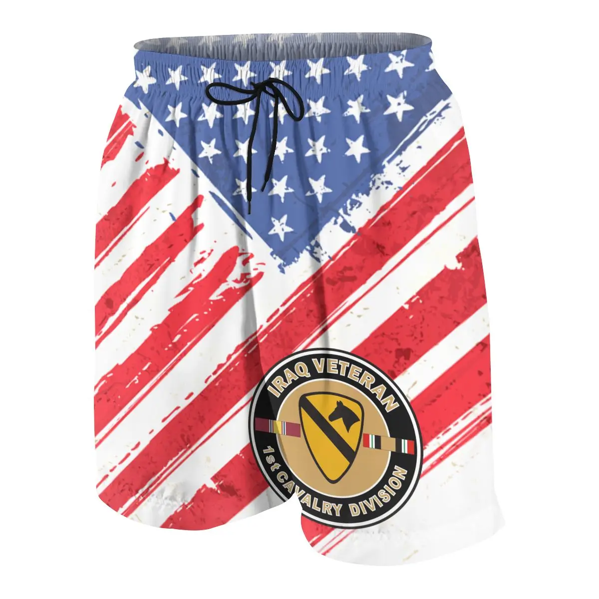 

U.S. Army Veteran 1st Cavalry Division Teenagers Comfortable Fashion Fitness Joggers Quick-dry Cool Short Sweatpants