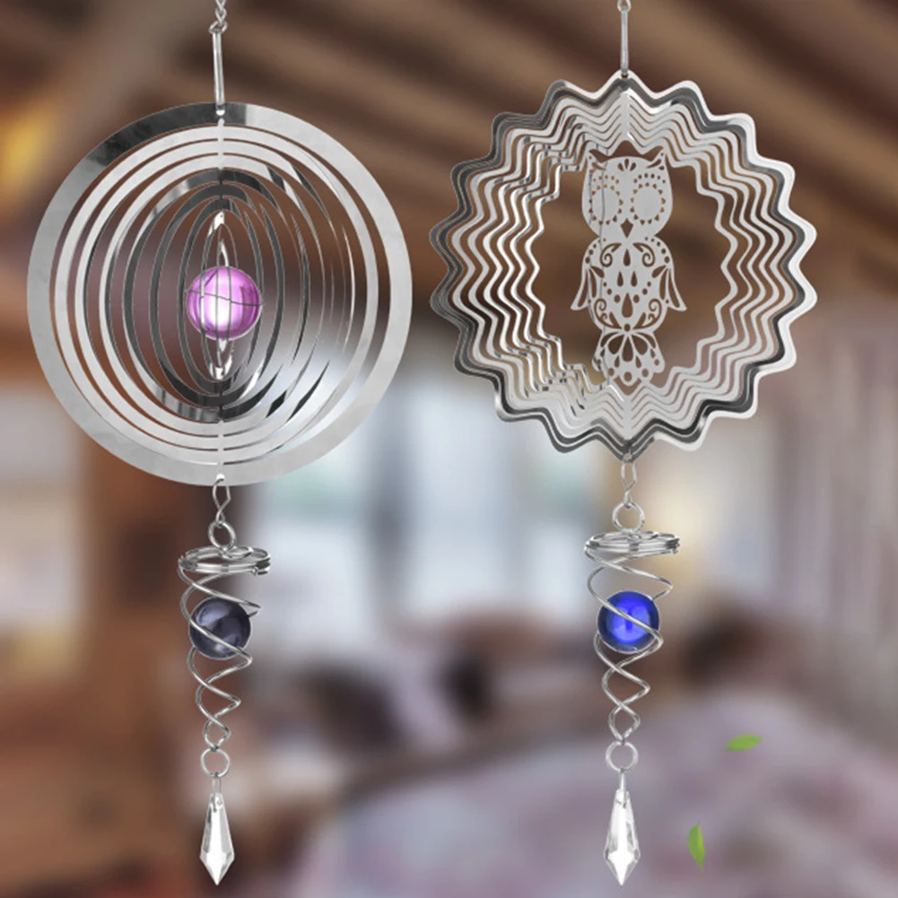 2019 Сова солнце Стрекоза Снежинка ветер Chime домашнее балконное украшение дворовый