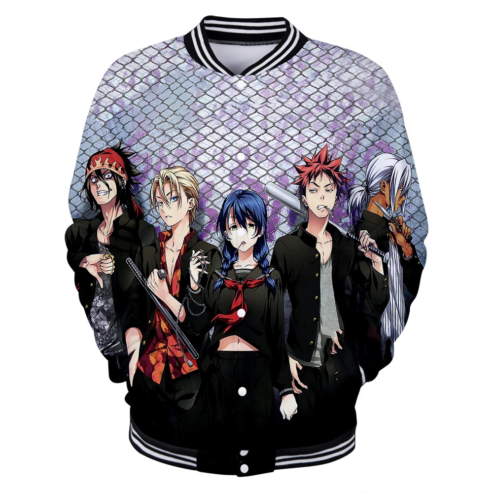 Пищевые войны Shokugeki no Soma куртка уличная Удобная бейсбольная модная с длинным