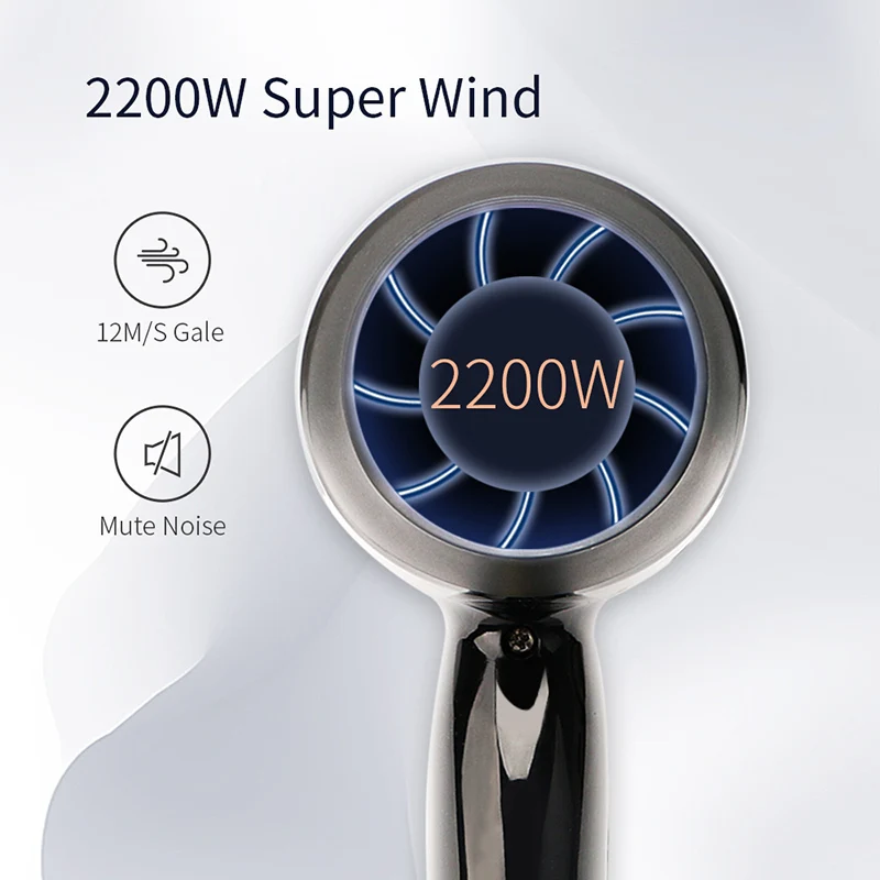 FMK Фены профессиональный фен для волос отрицательный ионный электрический 2200 Вт