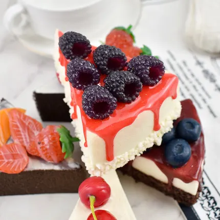 6 шт. кухонные искусственные фруктовые торты десерт украшения для еды фотография