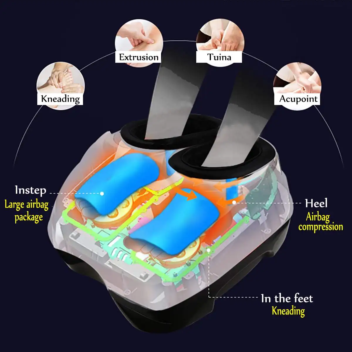 Модернизированный Электрический вибрирующий массажер для ног аппарат сжатия