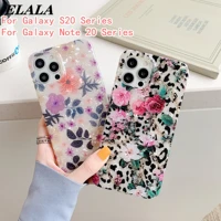 note 20 ultra phone case for samsung galaxy s20 plus etui note 20 flower shell pattern s20 fe soft imd silicone back cover funda