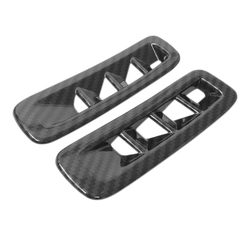 

for MAZDA CX-5 CX5 2017-2020 Carbon Fiber Pattern Car Window Side Air Condition Vent Outlet Frame Cover Sticker Trim