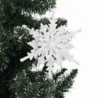 12 см большой Рождественский ледяной Белый 3D снежинка пластиковые блестящие рождественские подвесные рождественские тематические декоративные снежинки кулон