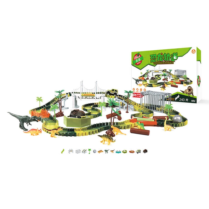 Набор детских гоночных игрушек Электрический динозавр железная дорога