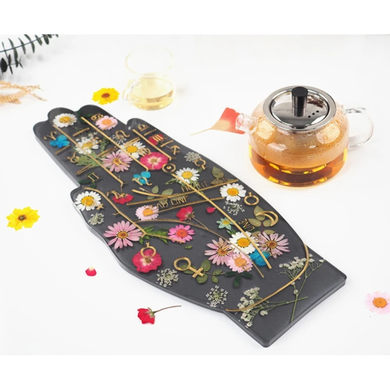 

Palmistry Constellation Tray Epoxy Resin Mold Coaster Serving Plate Silicone Mould DIY Crafts Home Decorations Casting