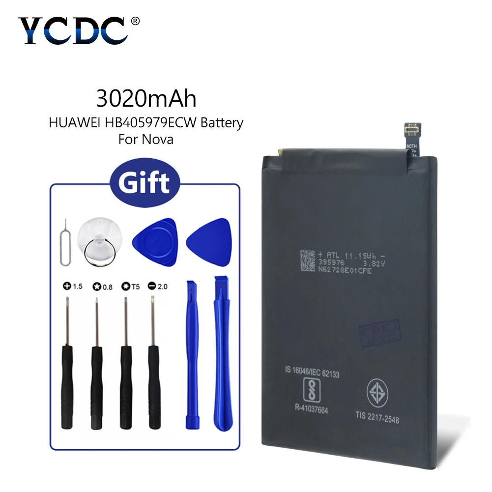 Аккумулятор HB405979ECW 3020 мАч для Huawei honor 6A DLI AL10 AL10A AL10B TL20 L22 Nova Enjoy 6S Honor 6C Y6 Pro 2017 +