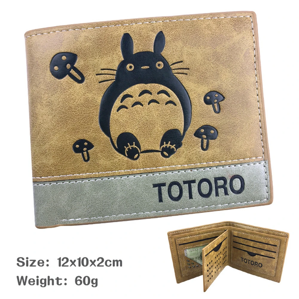 

New Anime My Neighbour Totoro PU Wallet Teenager Short Casual Bifold Men's Leather Photo Credit Cards Holder Purses Hot